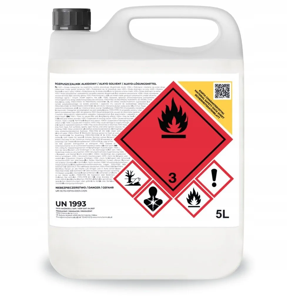 alkidowy rozpuszczalnik do rozcieńczania farb 5 litrów